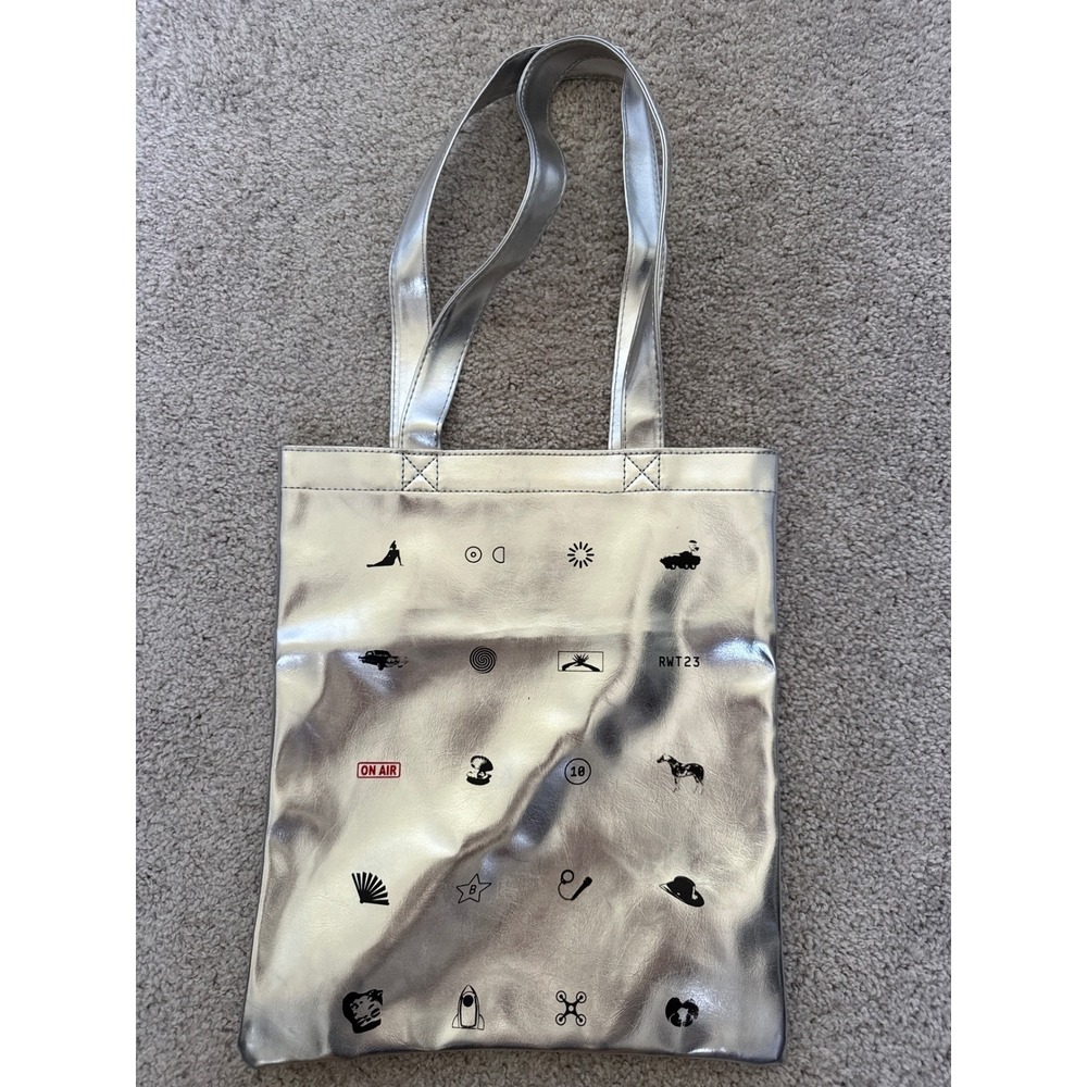 Beyonce Renaissance World Tour 2023 Metallic Silver Tote Bag RWT23 Concert Merch